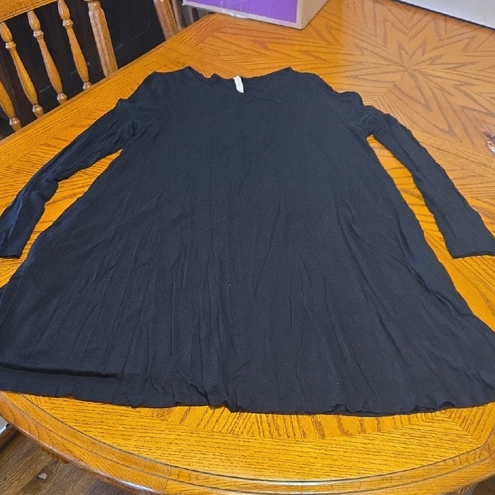 MTS Black Long Sleeve Swing Dress With Pockets
